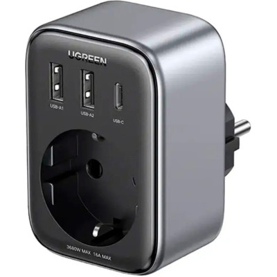 Зарядний пристрій Ugreen 3xUSB 30W Outlet Extender (2хUSB-A+USB-C) CD314 (90613) Вінниця - фото 1