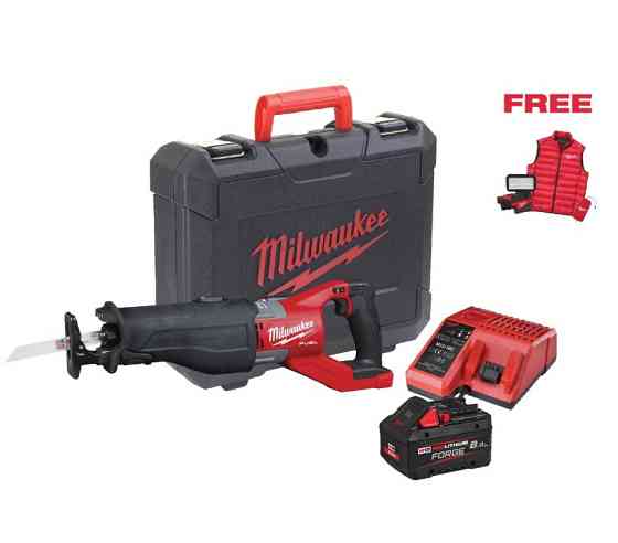 Пила шабельна акумуляторна MILWAUKEE, M18 FSX-801C (+зар.пр., 1 акум.Х 8Аг, кейс)+M18 ALIS-0+жилетка Одеса
