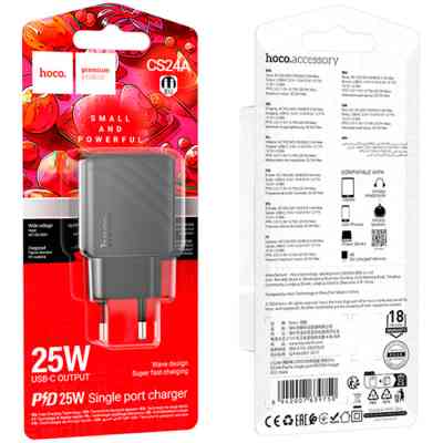 Зарядний пристрій HOCO CS24A Puerto USB-C PD25W Black (6942007639750) Вінниця