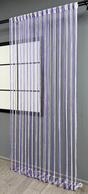 Штори-нитки "Кісея" з люрексом Бузковий з білим 300х300см 1 шт (61-096) Київ - фото 4