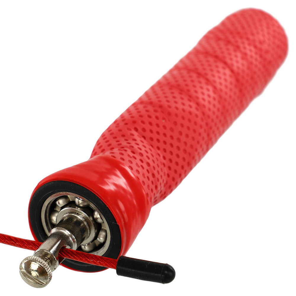 Скакалка швидкісна з підшипником і металевим тросом 3 м FI-5347 Вишневе - фото 4