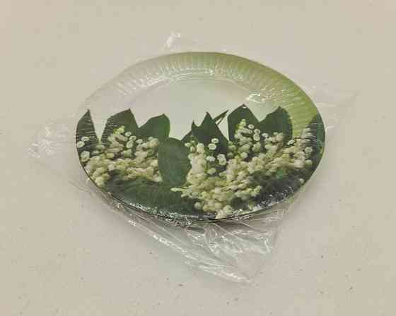 Бумажная тарелка с рисунком  18см