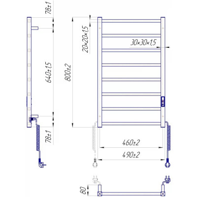 Сушарка для рушників MARIO Токіо-I (2.2.1702.03.P) Вінниця - фото 3