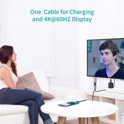 Кабель мультимедійний USB-C to HDMI M 1.8m 4K60Hz Choetech (XCH-M180GY) Вінниця - фото 3