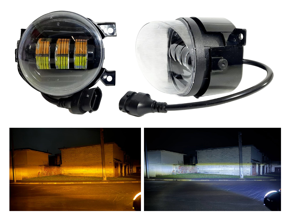 Комплект протитуманних LED фар StarLight Volkswagen VW T5/Jetta 6/Golf 6/Touareg/Tiguan/Caddy жовте/біле світло 40W ПТФ FOG Харків - фото 7