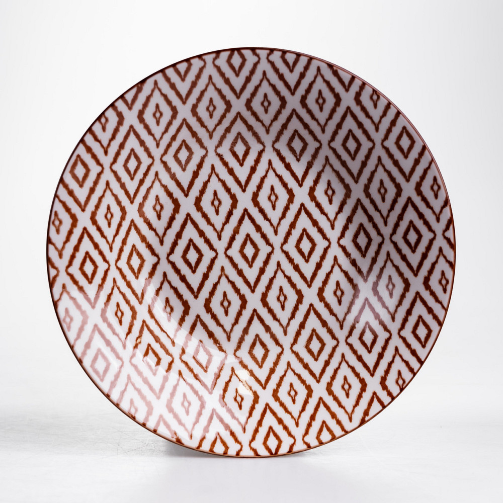 Столовий сервіз на 6 персон 24 предмети порцеляновий HP-HK-A10 Коричневий Коломия - фото 5