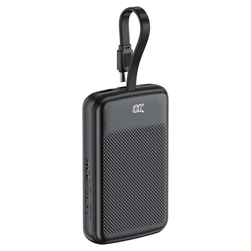 Павербанк 10000 mAh ACEFAST M13 22.5W PD швидка зарядка кабель у комплекті чорний power bank повербанк Одеса - фото 1