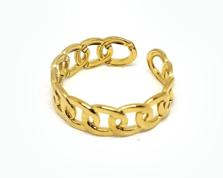 Кольцо женское имиджевое Цепь размер 18 Киев - изображение 1