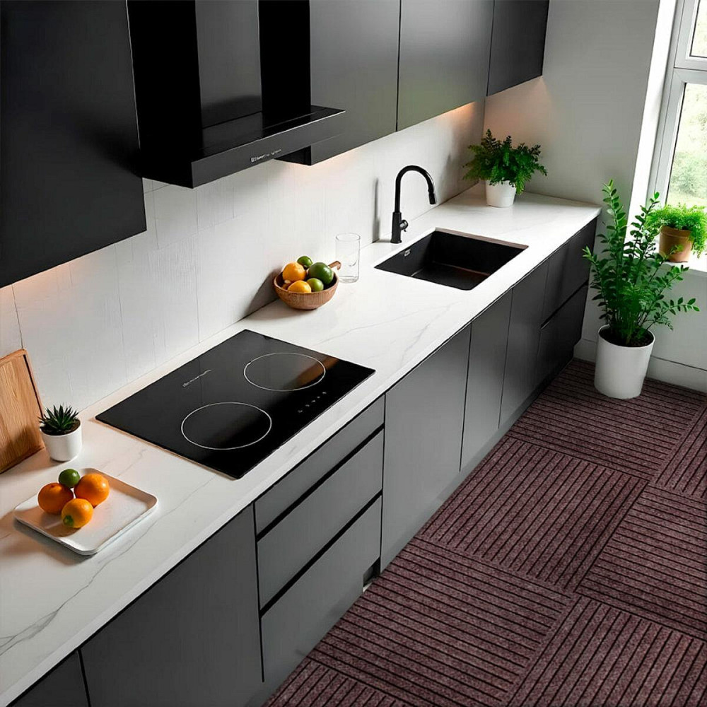 Самоклеящаяся плитка под ковролин мокко Киев - изображение 6