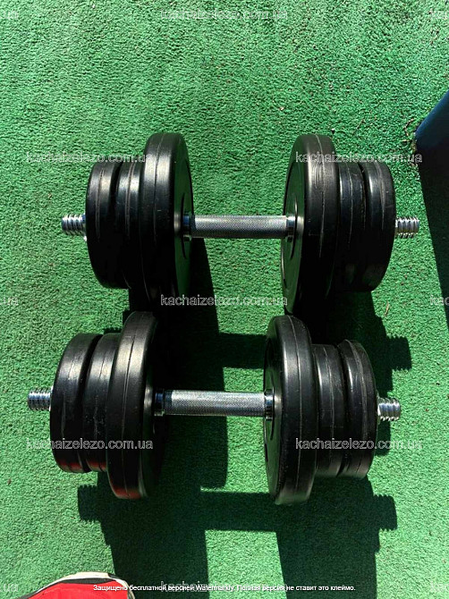 Гантелі набірні 2 по 13 кг з ABS покриттям хром грифи Гантелі, гирі, штанги і диски бітумні Київ - фото 6