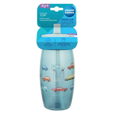 Поїльник-непроливайка Canpol babies Автомобілі зі складним носиком 400 мл (56/618_blu) Вінниця - фото 5