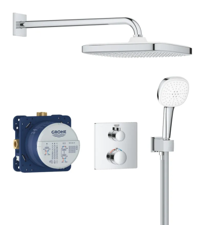 Душова система прихованого монтажу з термостатом Grohe Grohtherm (34871000) ( 11452 ) ( 23077 ) Харків