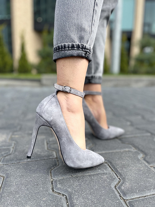 Nivelle Туфлі жіночі NIVELLE сірі натуральна замша каблук 10 см 36-39 (1769/10502-10512) Коломия - фото 6