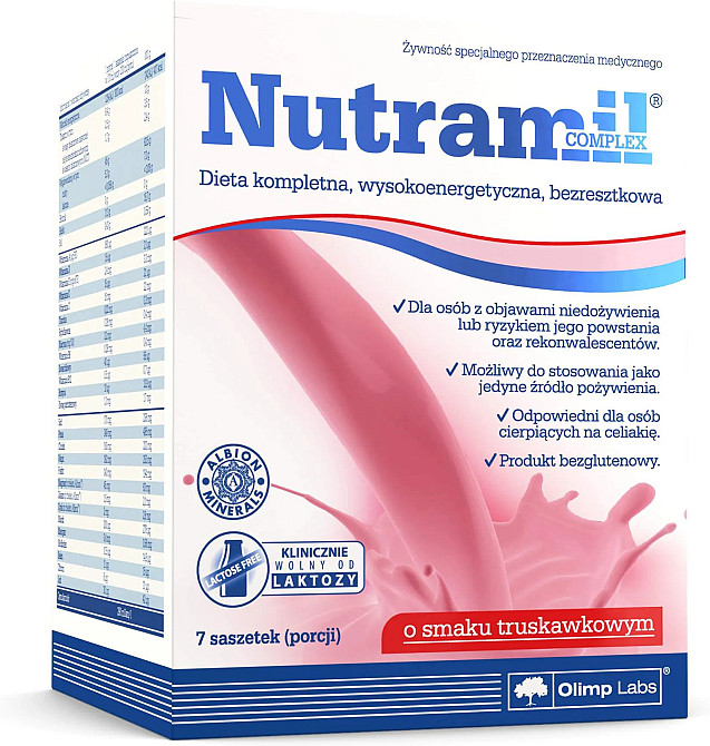 Заменитель питания OLIMP Nutramil complex (клубника) 7 sashets Луцк - изображение 1