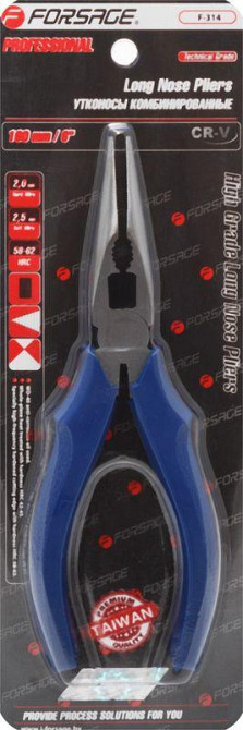 Довгогубці комбіновані 6 '' - 160мм CR-V (товщина дроту: мідь-2.5мм, сталь-2 мм), в блістері Одеса - фото 2