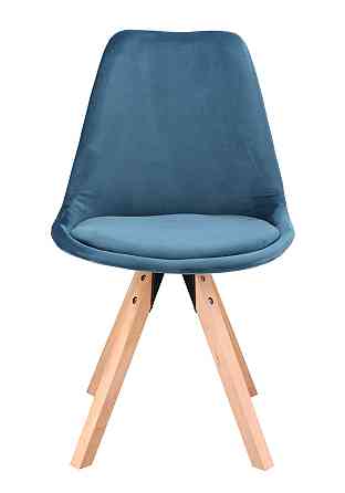 Стілець Saida Jumi у скандинавському стилі з дерев'яними ніжками аквамарин Київ