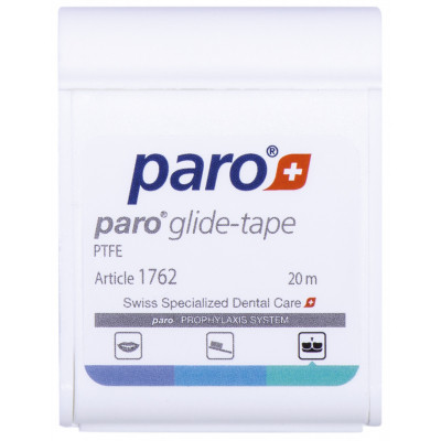 Зубная нить Paro Swiss glide-tape лента тефлоновая 20 м (7610458017623) Винница - изображение 1