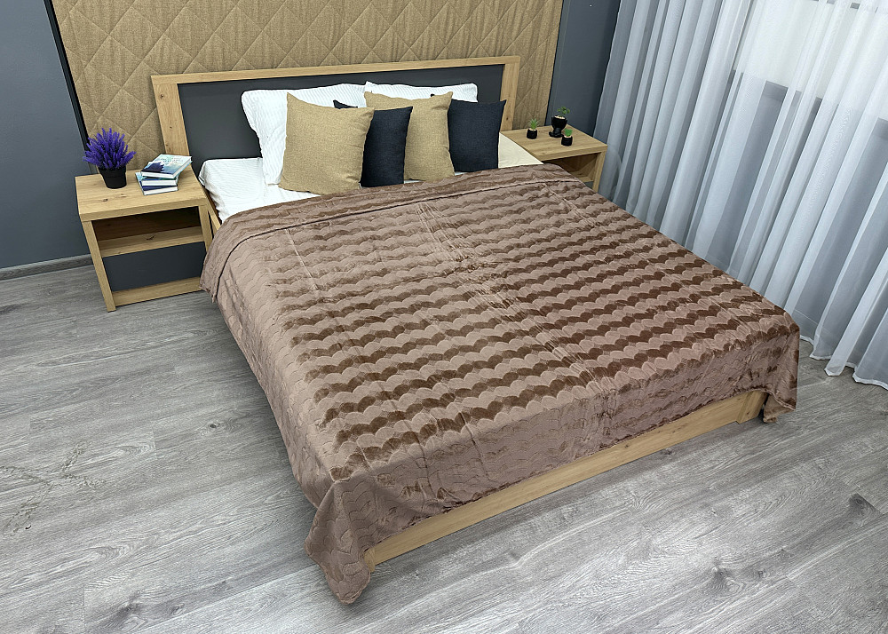 Плед-покривало 200х230 см (+-5см) Капучино (87-253) Київ - фото 3