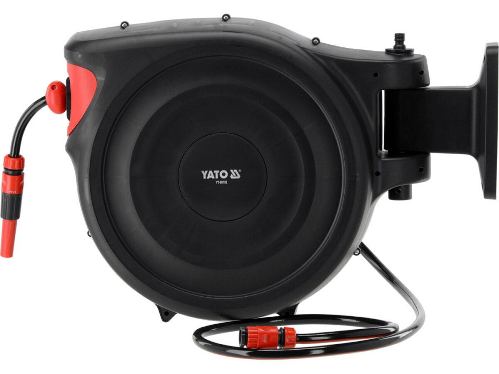 Шланг водяний Ø= 1/2" YATO l= 40 м з самозмотувальною котушкою і прямим зрошувачем [1] Одеса - фото 1