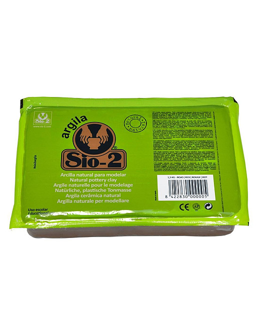 Глина гончарна натуральна Sio - 2 червона 1,5 кг. (20 940 001) Іспанія Киев - изображение 1