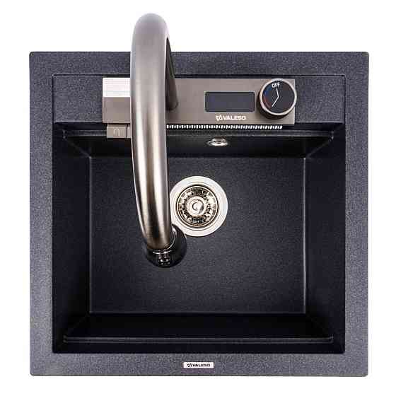 Гранітна мийка VALESO VIVA 5149 матова Карбон Коломия