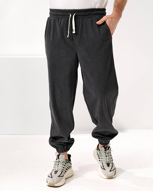 Мужские стильные повседневные вельветовые брюки Графит, 48 Одесса - изображение 5