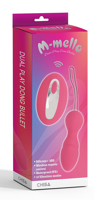 Виброяйцо с пультом управления Chisa M-Mello Dual Play Dong Bullet, розовое Sex Aura Киев - изображение 7