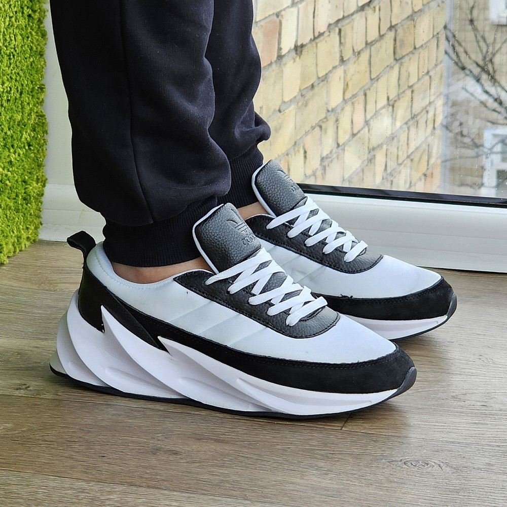 Кроссовки Adidas $harks Белые Мужские Адидас Акулы Черные (размеры: 41,42,43,44,45) Видео Обзор - 34-5 Днепр - изображение 4