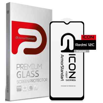 Скло захисне Armorstandart Icon Xiaomi Redmi 12C Black (ARM67042) Вінниця