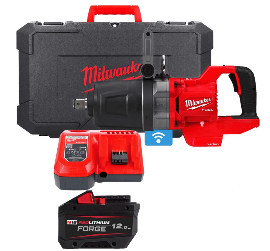 Гайкокрут високомоментний 1'' (2711 Нм) MILWAUKEE M18 FUEL ONEFHIWF1DS-121C (+ заряд.пристрій, акум., HD кейс) FORGE Одеса - фото 1
