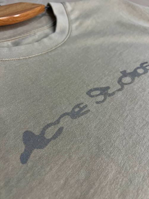 Футболка женская A-N 27039 вареная тай-дай оверсайз хлопок с надписью, бежевый, one size Киев - изображение 2