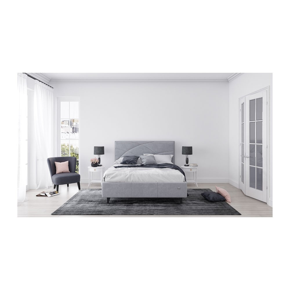 Кровать NettaDesign Eco Lounge Standart на ножках 160x190 светло-серый Киев - изображение 4