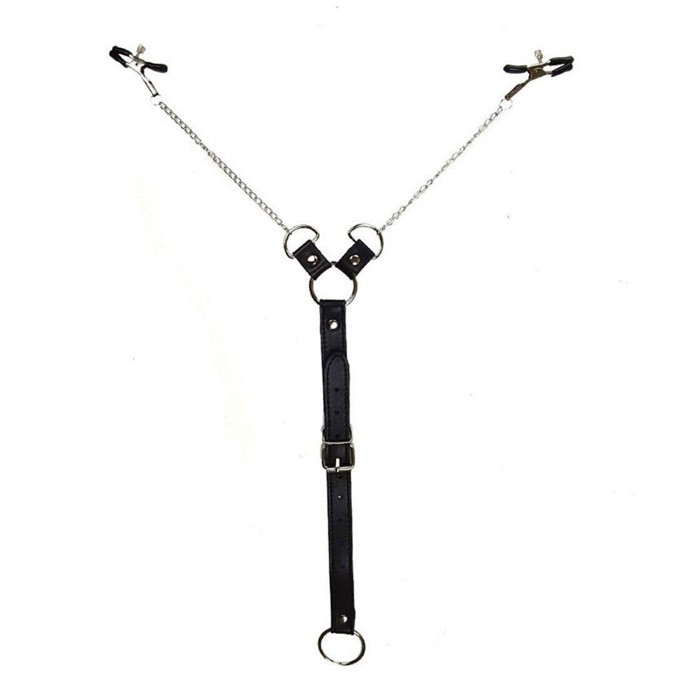 Затискачі для сосків з фіксацією на пенісі Art of Sex – Nipple Clamps for Men, екошкіра Sex Aura Київ - фото 2