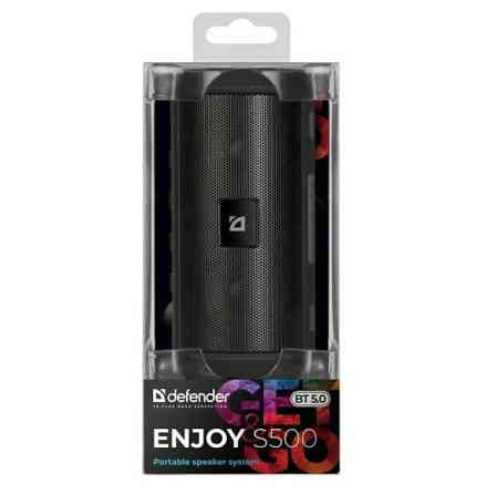 Портативна Bluetooth колонка Defender Enjoy S500 10Вт microSD USB TWS (Чорний) Київ