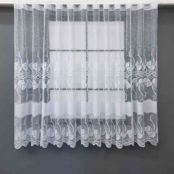 Коротка тюль, жакард колір білий 1526т Київ