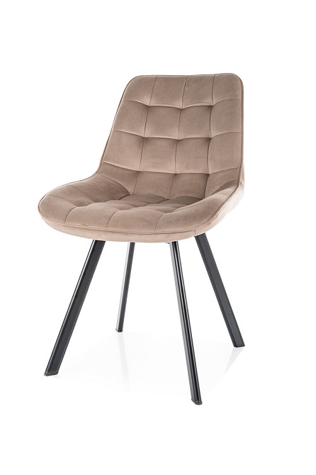 Стілець MONTI VELVET чорний каркас/темний беж BL.40 Київ - фото 3