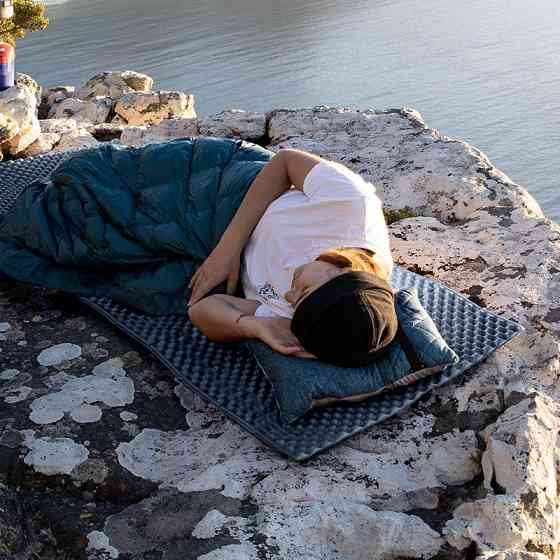 Килимок складаний IXPE Naturehike CNK2300DZ017, алюмінієва плівка, 200x65х2 см, темно-блакитний Київ