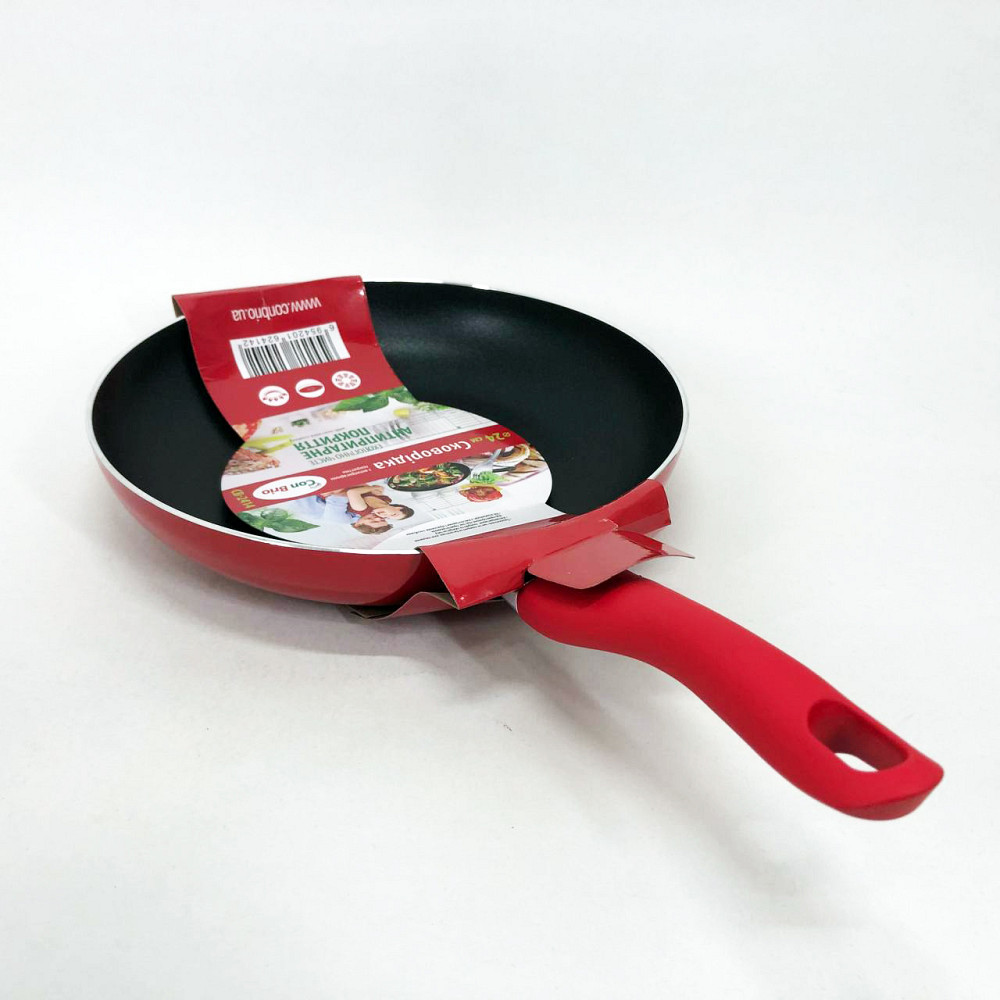 Сковорода с антипригарным покрытием внутренней поверхности Con Brio СВ-2414 24 см MW-49 Львов - изображение 8