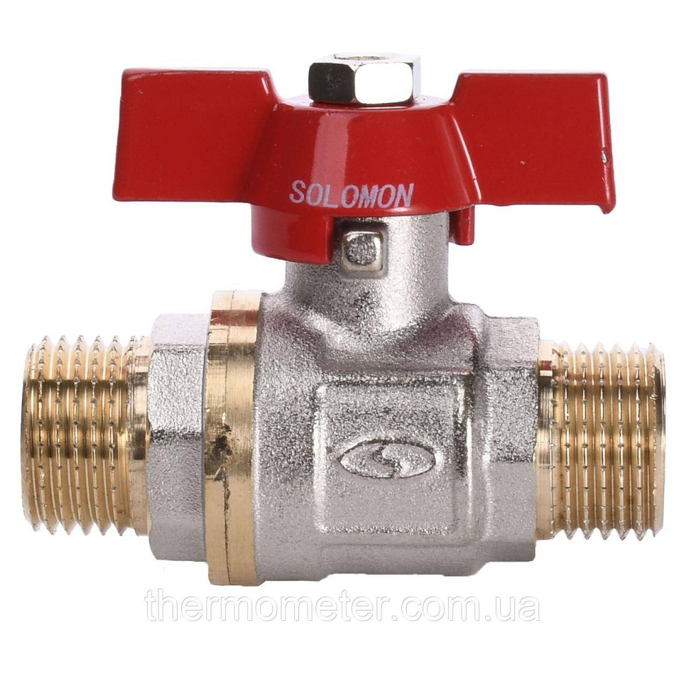 Кран шаровый прямой SOLOMON 1/2″ НН КБ PN40 B1420 Киев - изображение 1