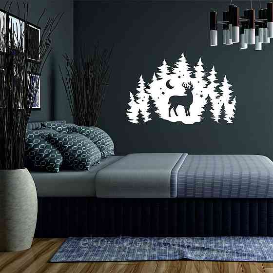 Декоративное настенное Панно «Новый год», Декор на стену 90*59 см, Белый Киев