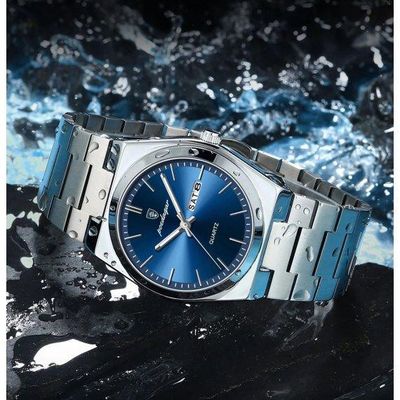 Мужские наручные классические часы Poedagar Teodor (Серебристые) Винница - изображение 4