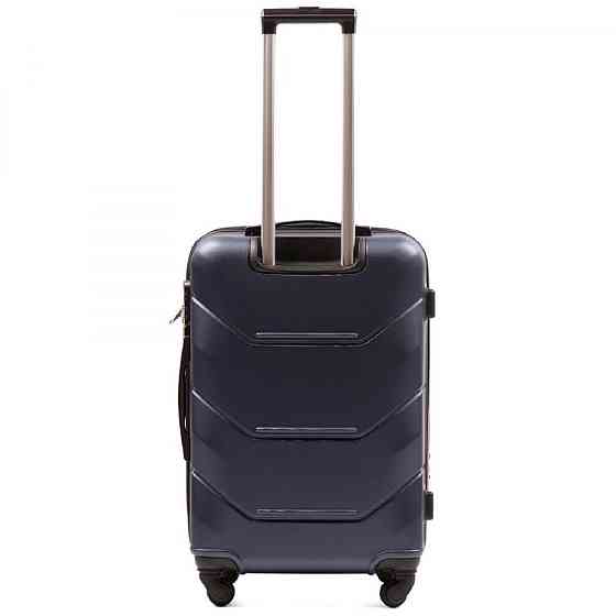 Чемодан пластиковый WINGS 147 средний темно-синий Киев