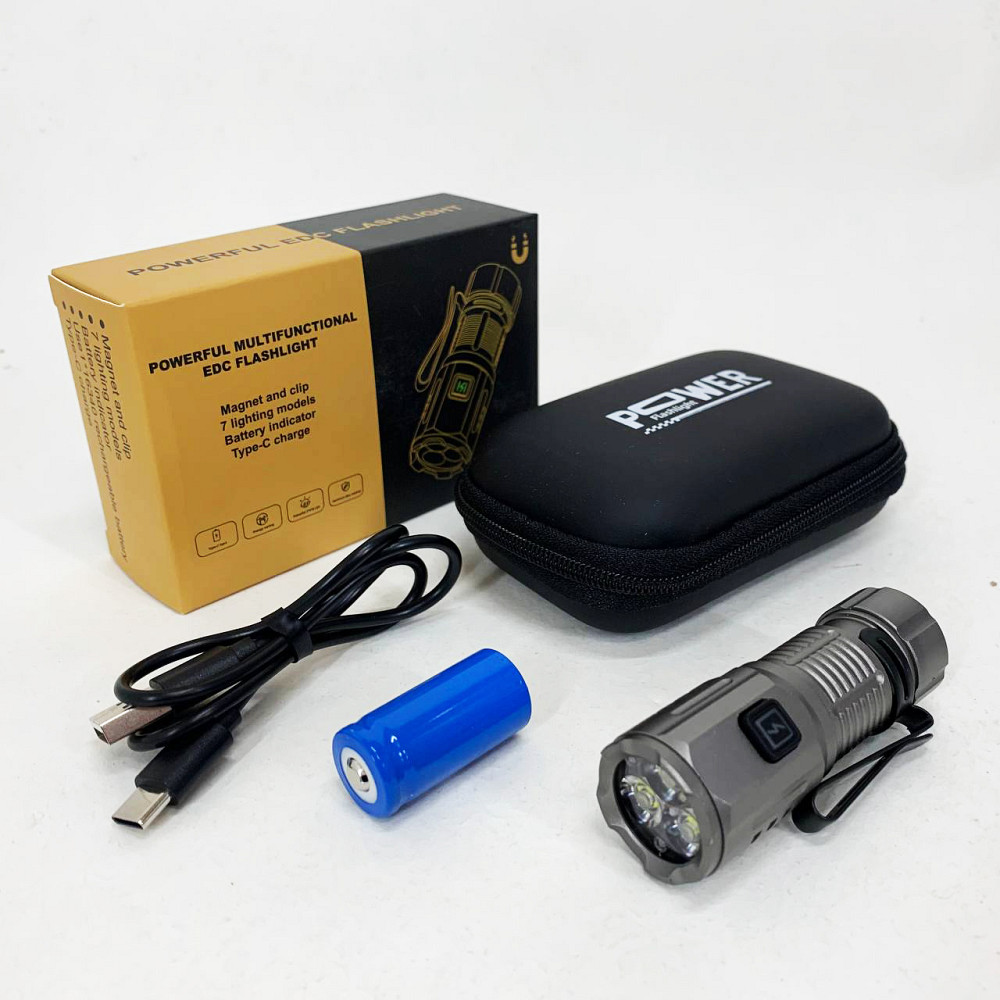 Мощный аккумуляторный лед фонарик, Фонарик на все случаи, Оригинальный ручной фонарь HI-35 Львов - изображение 5