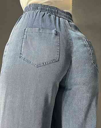 Джинсы женские Immet 5606-8602 палаццо талия на резинке тенсель голубые, голубой, 35, 35, 96 см, 123 см Киев