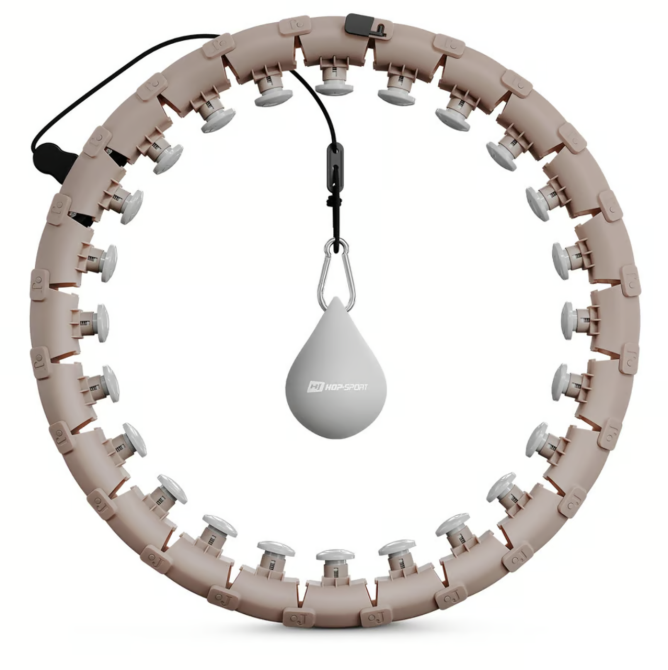 Хулахуп Hop-Sport HS-106HH масажний з обважнювачем бежевий Киев - изображение 3