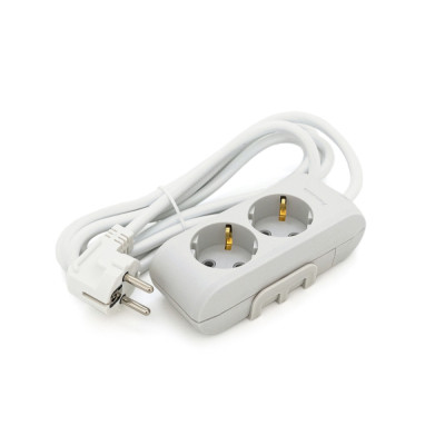 Мережевий подовжувач Panasonic X-tendia із заземленням 2 розетки, 2м (WLTB04222GR-UA) Вінниця - фото 1