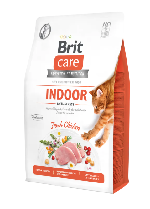 Сухой корм Брит Brit Care Indoor Anti-Stress с курицей для снижения уровня стресса у домашних кошек, 7 кг Винница - изображение 1