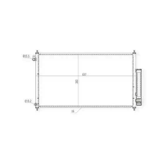 Радиатор Хонда Accord VII 2.0, 2.4i (03-08) кондиционера Мукачево