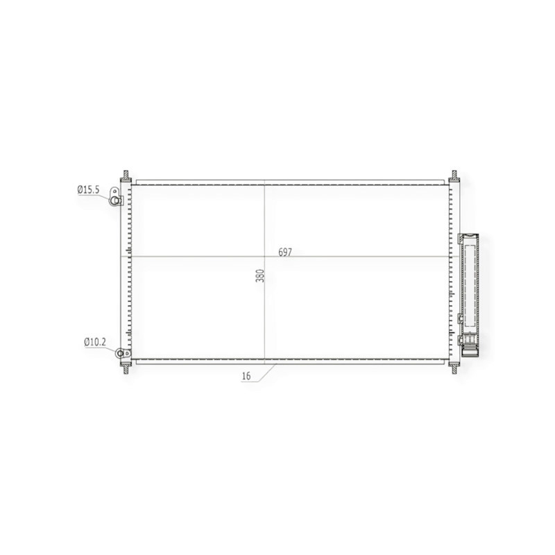 Радиатор Хонда Accord VII 2.0, 2.4i (03-08) кондиционера Мукачево - изображение 1
