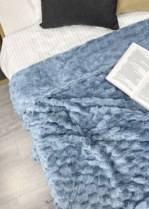 Плед-покривало 210х210 см (+-5см) Соти Блакитний (87-209) Київ - фото 5